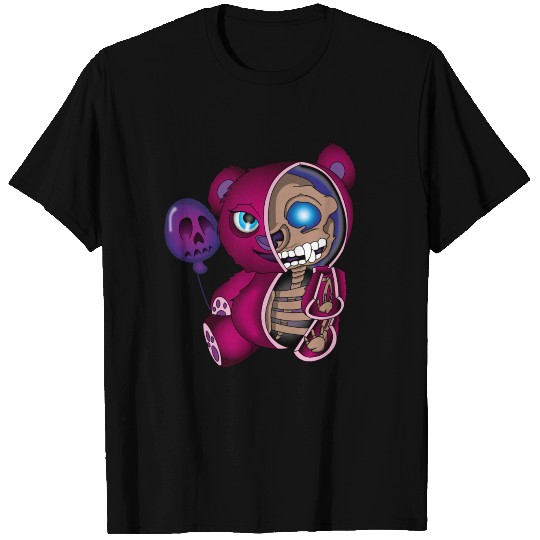 Skull teddy bear skeleton Halloween gift idea T Shirts