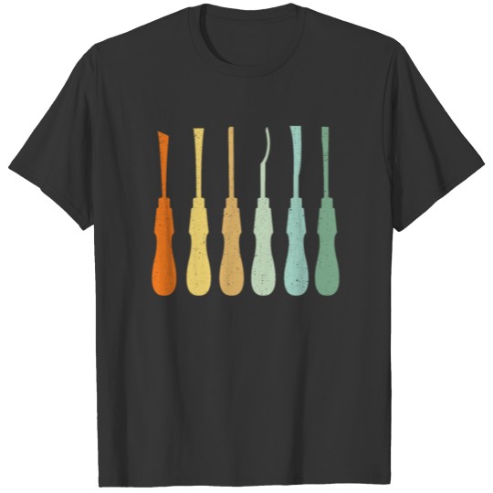 Retro tools - wood carving and wood wittling gift T-shirt