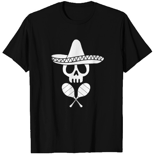 White mexican skull T Shirts