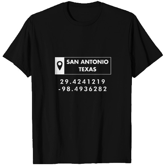 SAN ANTONIO TEXAS Fun GPS Location T Shirts