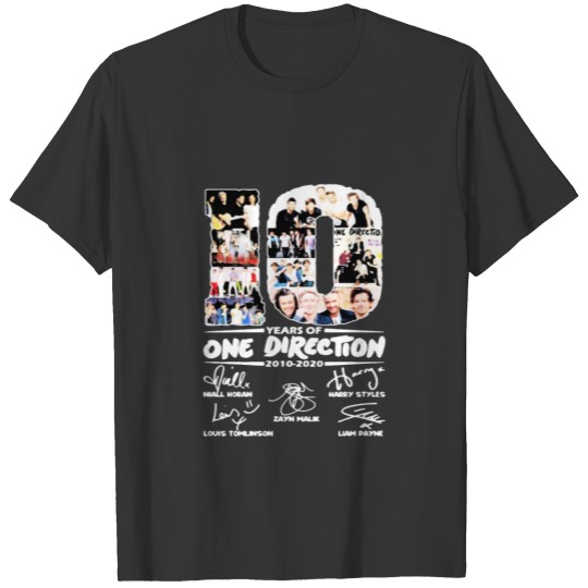 10 Years of One Direction 2010 2020 signatures T Shirts