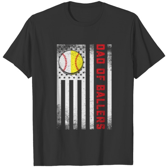 Baseball Dad T Shirts - Dad of Ballers - Funny Baseba