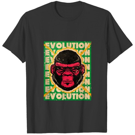 funny monkey to gorilla evolution T-shirt