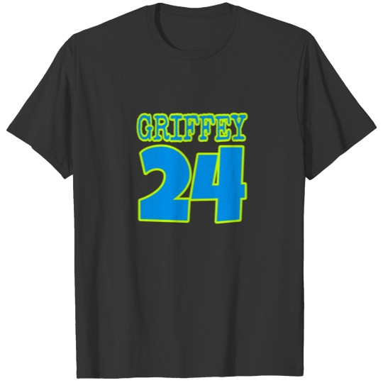 Baseball Mens #24 Ken Griffey Jr. Alternate Green T Shirts