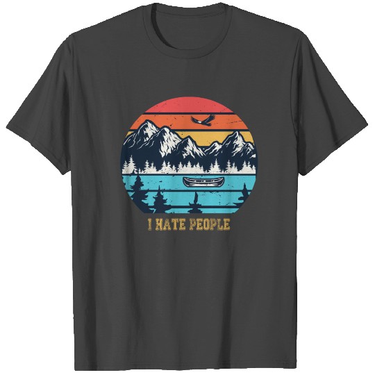 I Hate People Camping Travel T Shirts