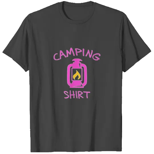 Camping T Shirts Pink 1