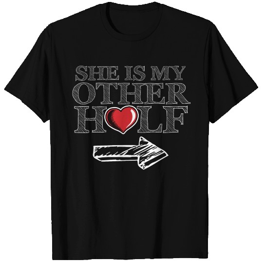 Matching Lesbian Couple She's My Other Half Part2 T Shirts