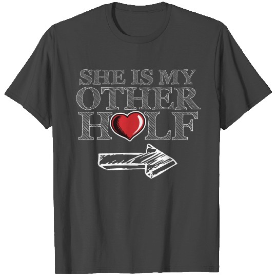 Matching Lesbian Couple She's My Other Half Part2 T Shirts