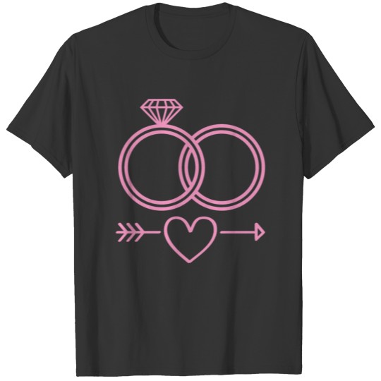 Wedding Rings Symbol Icon Rings T-shirt