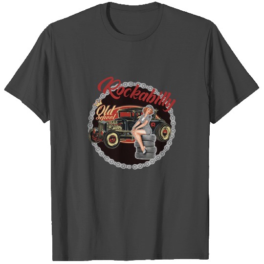 Rockabilly Hot Rod Pin Up girl T Shirts