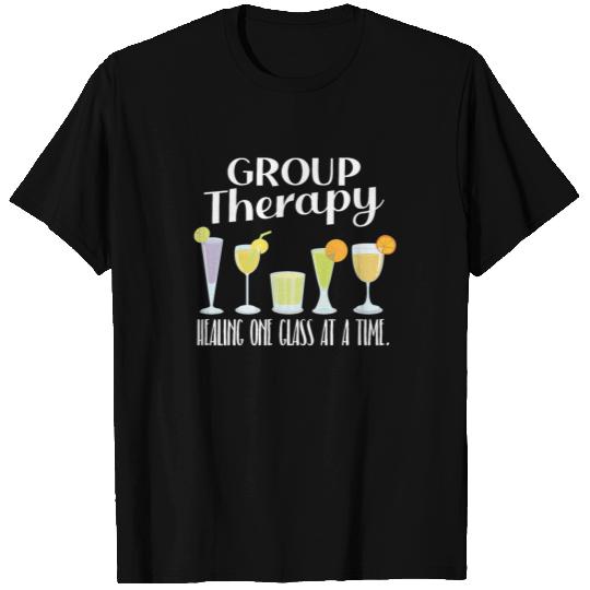 Group Therapy Cocktail Drinking Alcoholic Humor T Shirts