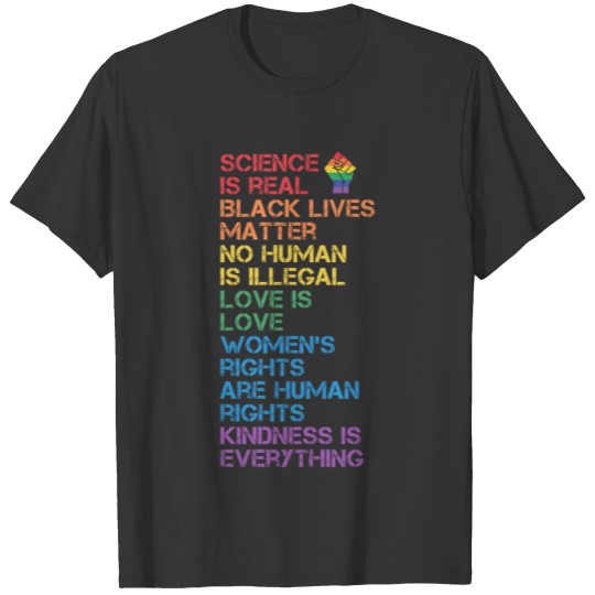 BLM Science Is Real Black Lives Matter LGBT Pride T Shirts
