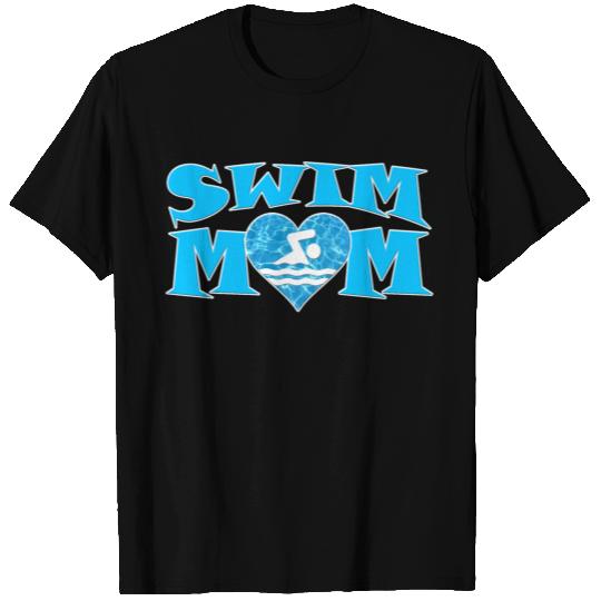 Swim Mom Swimming and Diving Heart T Shirts