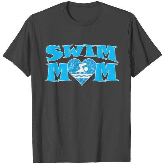 Swim Mom Swimming and Diving Heart T Shirts