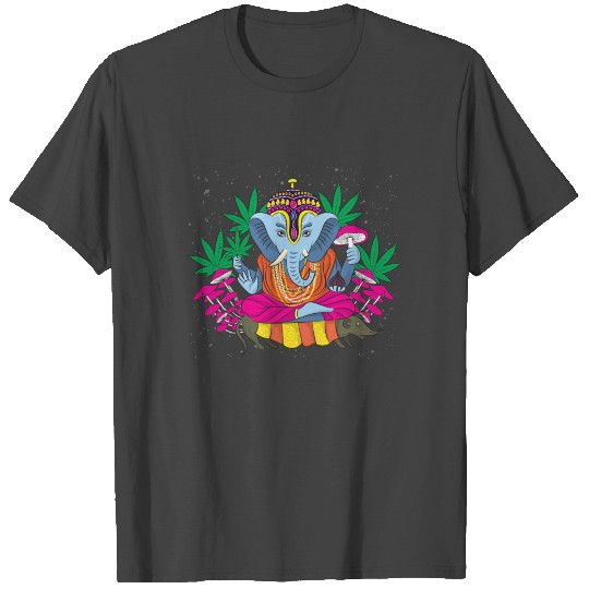 Ganesha Hindu Psychedelic Elephant God T Shirts