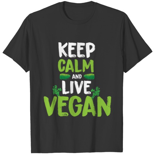 Keep calm and live vegan T-shirt