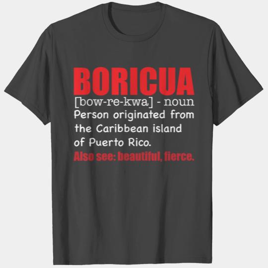 Boricua definition Puerto Rico Chingona Hispanic T Shirts