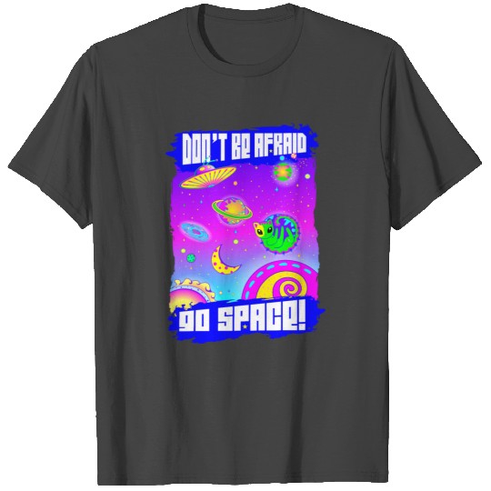 Go space - space cat and UFO T Shirts