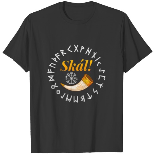 Skal -Cheers in Icelandic - Viking Design T-shirt