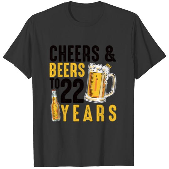 22nd Birthday Gifts Drinking Shirt for Men or T-shirt