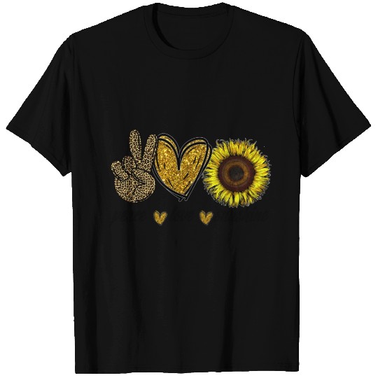leopard peace love sunshine T Shirts