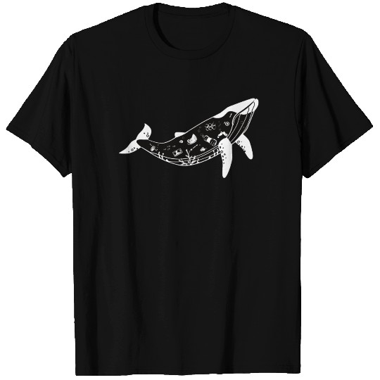trash whale T Shirts