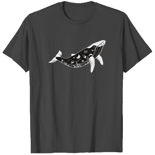 trash whale T Shirts