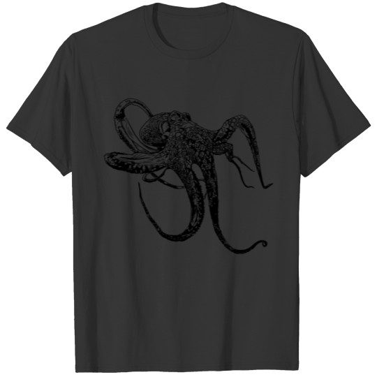 Octopus - hand draw cool tattoo T-shirt