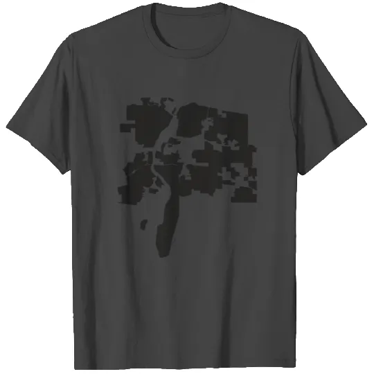 Albuquerque New Mexico city map black illustration T Shirts