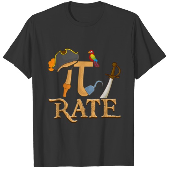 Funny Pi Day Joke Pi-Rate 3.14 Math Symbol Pirate T Shirts