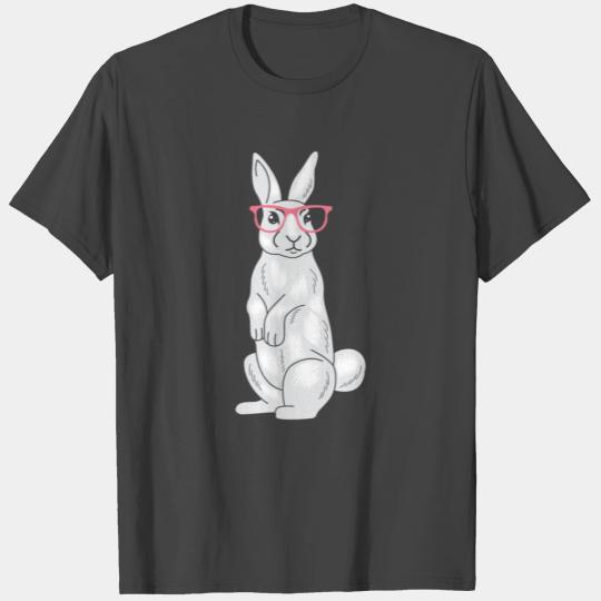 Cute Bunny Rabbit Pink Glasses Hipster Easter Gift T Shirts