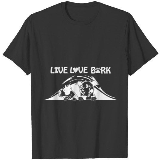 live love bark secon two dog sleep best friend fam T-shirt