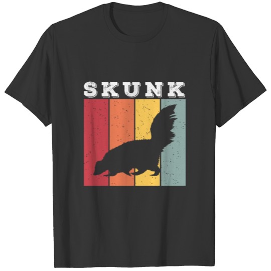 Vintage Skunk Stinky Smell Funny Trash Animal T Shirts