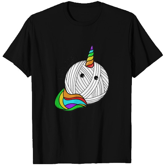knitting needle wool yarn chopping unicorn gift T Shirts