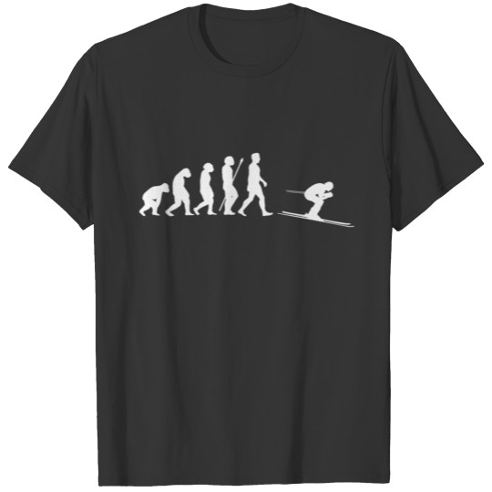 Skiing Evolution Ski T-shirt