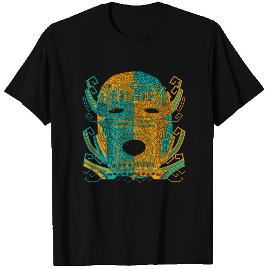 Ancient Mask Batik Motif Ethnic Art T Shirts