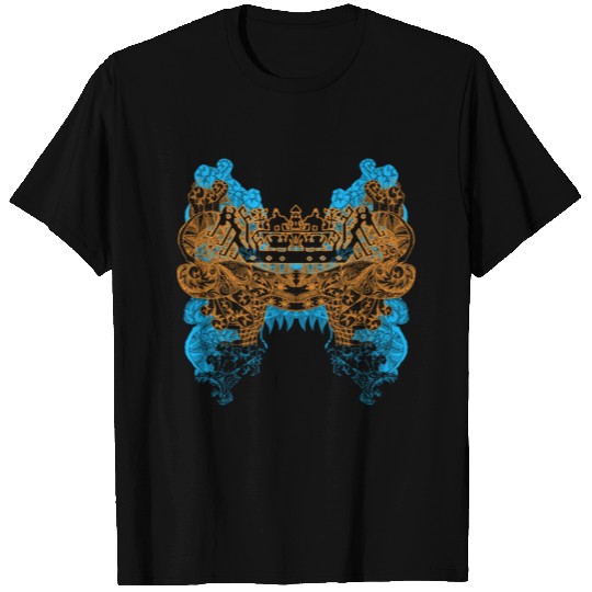Beautiful Butterfly Batik Ethnic Art T Shirts