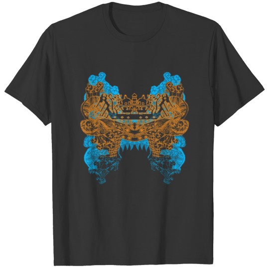 Beautiful Butterfly Batik Ethnic Art T Shirts