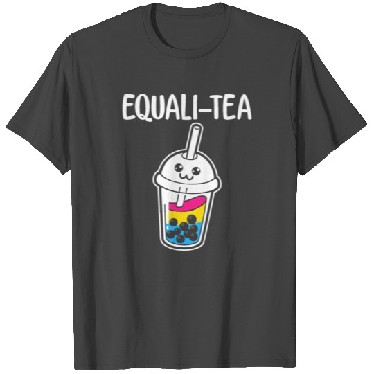 Bubble Milk Tea Pansexual Flag T Shirts LGBT Pansexu