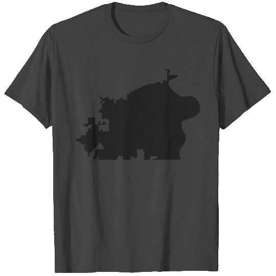 Omaha Nebraska city map black illustration T Shirts