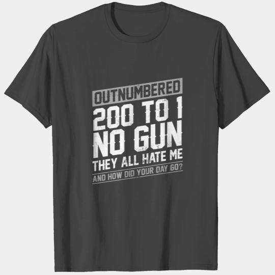 Outnumbered Correctional Officer Thin Silver Line T Shirts