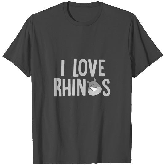 I Love Rhinos - Rhinoceros T Shirts