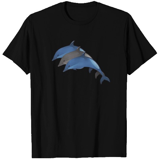 Three colourful dolphins T Shirts