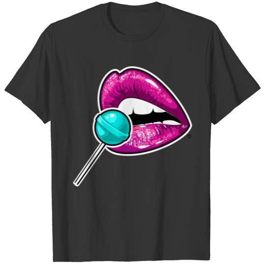 SEXY LOLLIPOP LIPS EYE CATCHER T-shirt