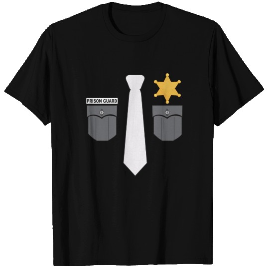Uniform Correction Officer Police Thin Silver Line T Shirts
