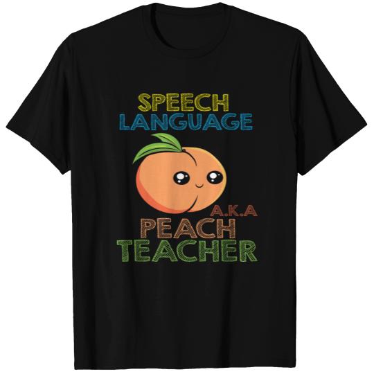 Speech Pathology Speech Therapist Peach Design T Shirts