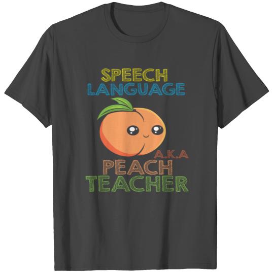 Speech Pathology Speech Therapist Peach Design T Shirts
