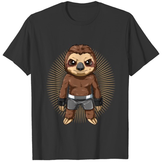 Sloth Fighter In MMA Shorts T Shirts