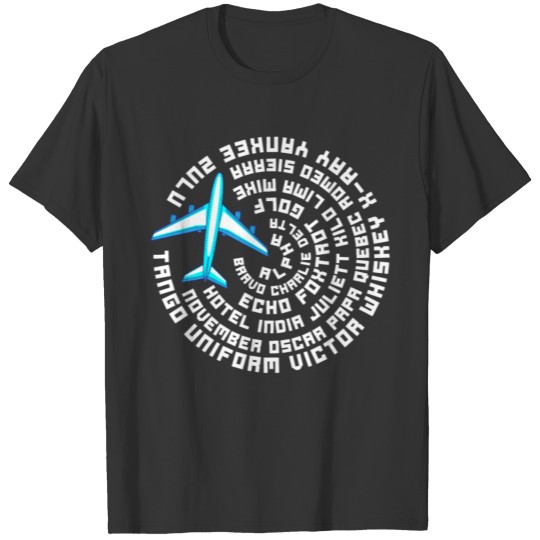 Phonetic Alphabet Airplane Pilot Flying Aviation T-shirt