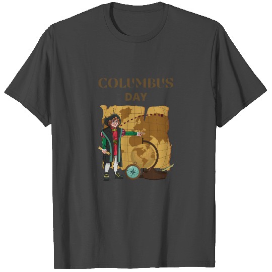 Columbus Day World Map America T Shirts